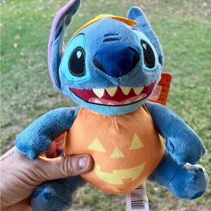 Disney Stitch Halloween Jack O’Lantern Plush New with Tags